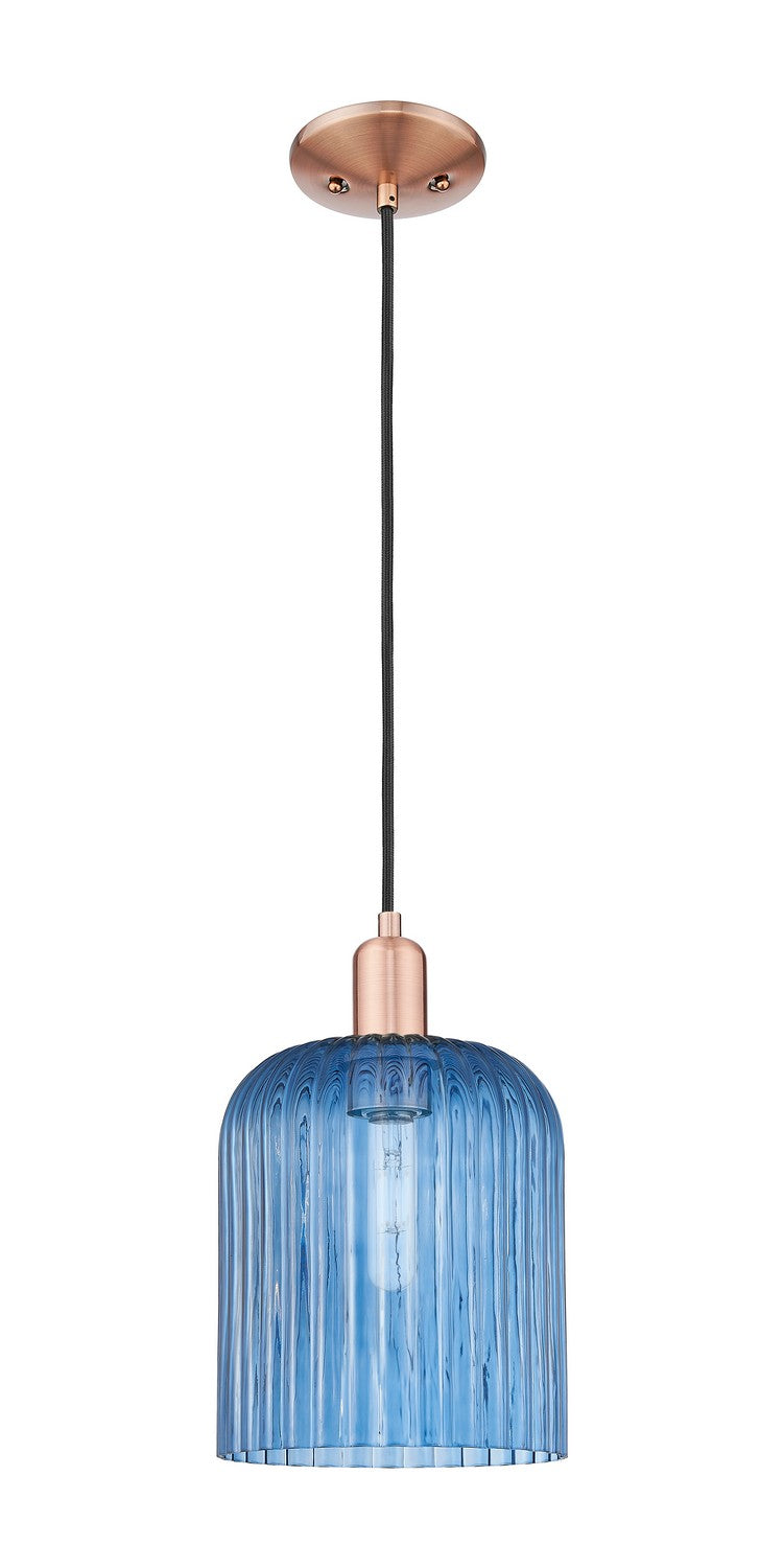 Innovations 716-1P-AC-G559-8BL One Light Pendant, Antique Copper