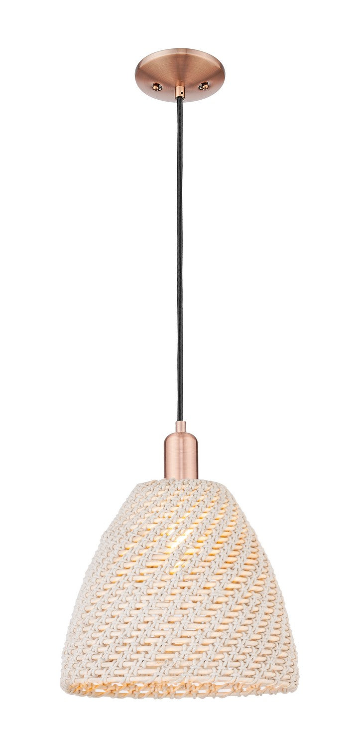 Innovations 716-1P-AC-NBD-12-NAT One Light Pendant, Antique Copper
