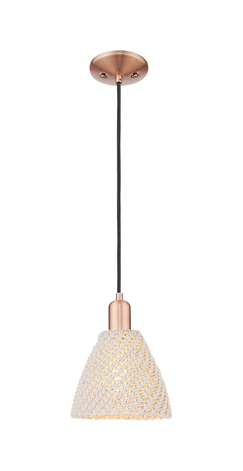 Innovations 716-1P-AC-NBD-75-NAT One Light Pendant, Antique Copper
