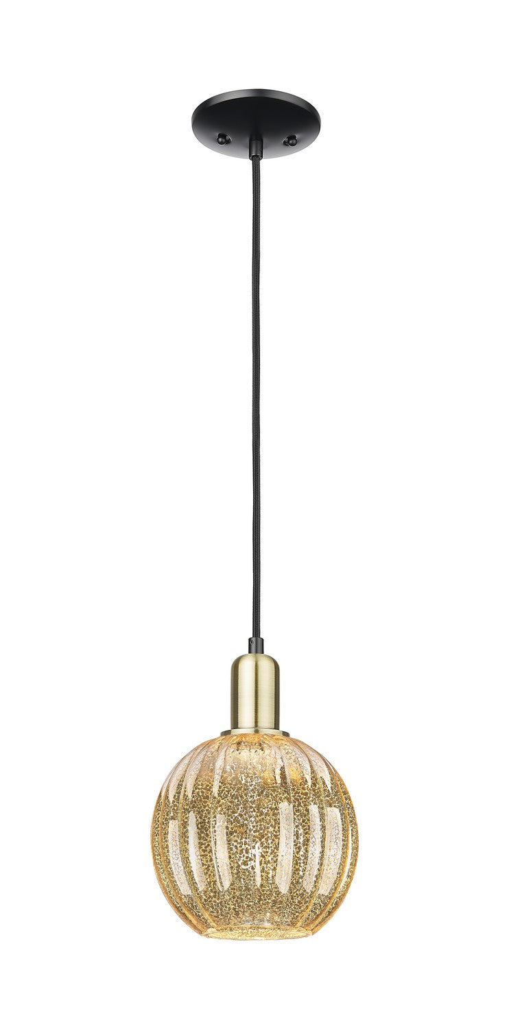 Innovations 716-1P-BAB-G458-7ME One Light Pendant, Black Antique Brass