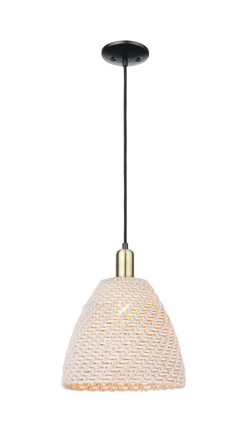 Innovations 716-1P-BAB-NBD-12-NAT One Light Pendant, Black Antique Brass