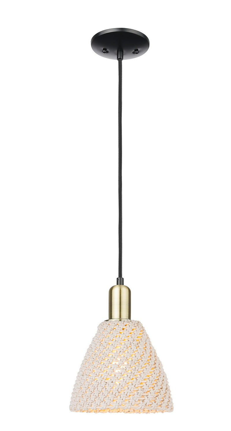Innovations 716-1P-BAB-NBD-75-NAT One Light Pendant, Black Antique Brass