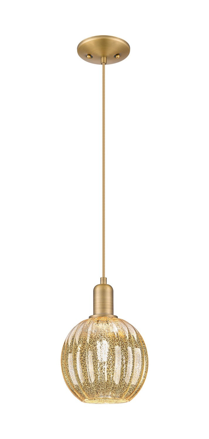 Innovations 716-1P-BB-G458-7ME One Light Pendant, Brushed Brass