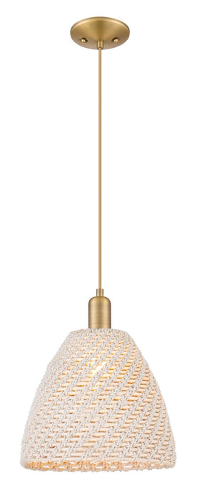 Innovations 716-1P-BB-NBD-12-NAT One Light Pendant, Brushed Brass