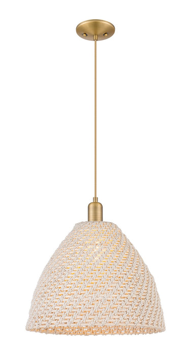 Innovations 716-1P-BB-NBD-16-NAT One Light Pendant, Brushed Brass
