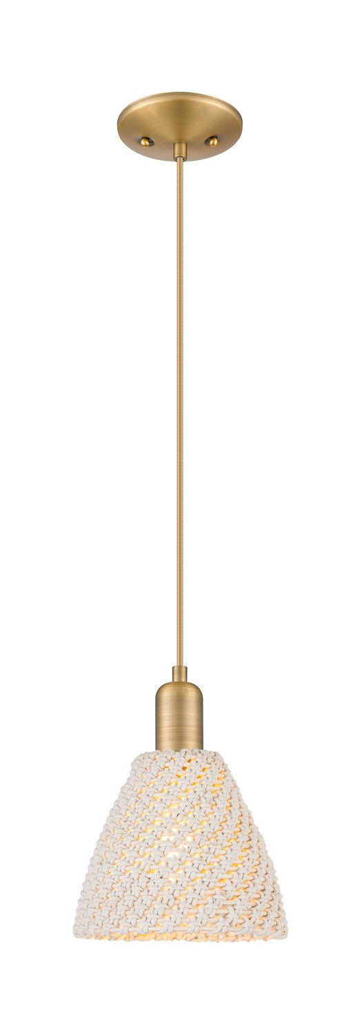 Innovations 716-1P-BB-NBD-75-NAT One Light Pendant, Brushed Brass