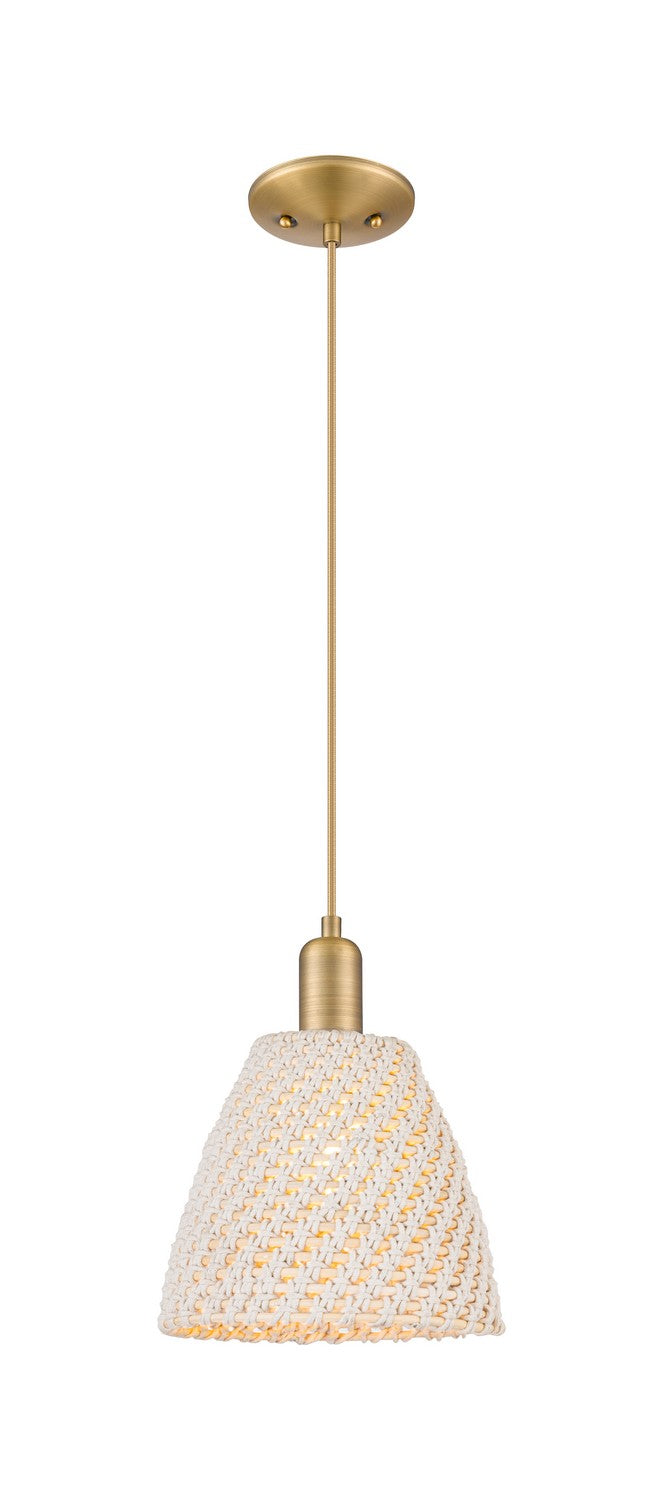 Innovations 716-1P-BB-NBD-9-NAT One Light Pendant, Brushed Brass