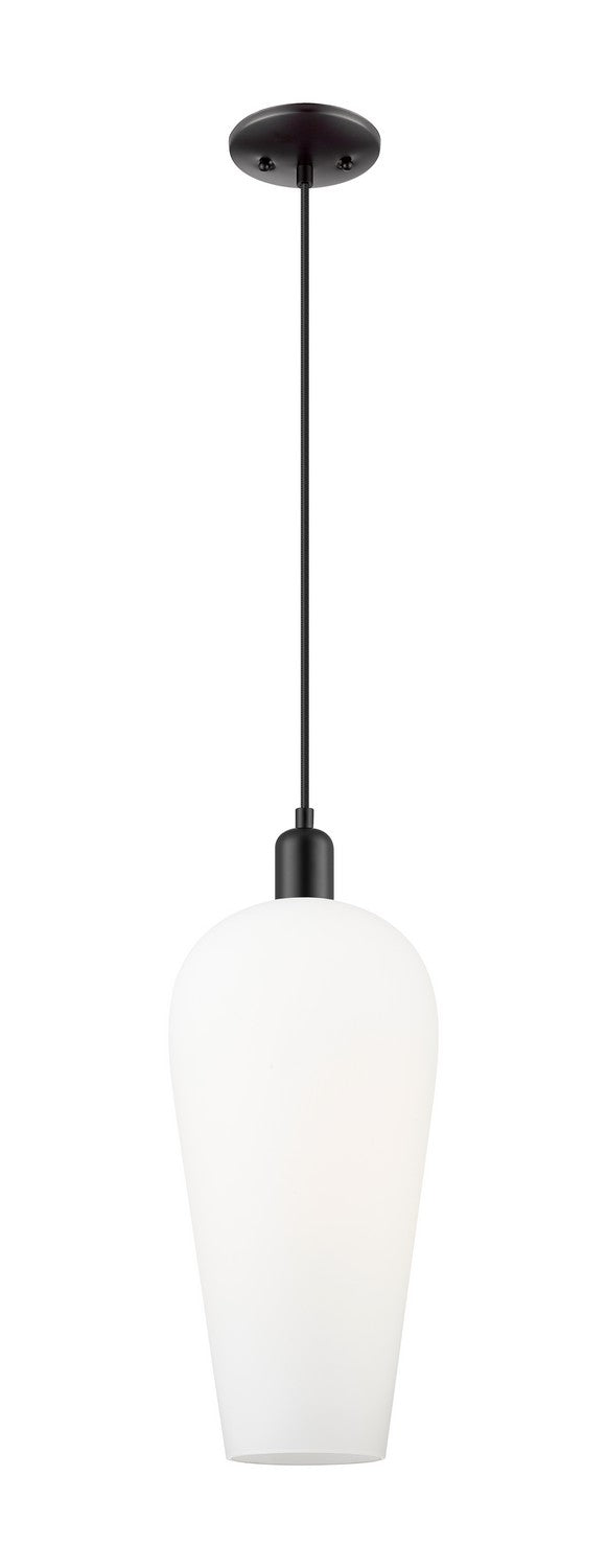 Innovations 716-1P-BK-G456-8WH One Light Pendant, Matte Black
