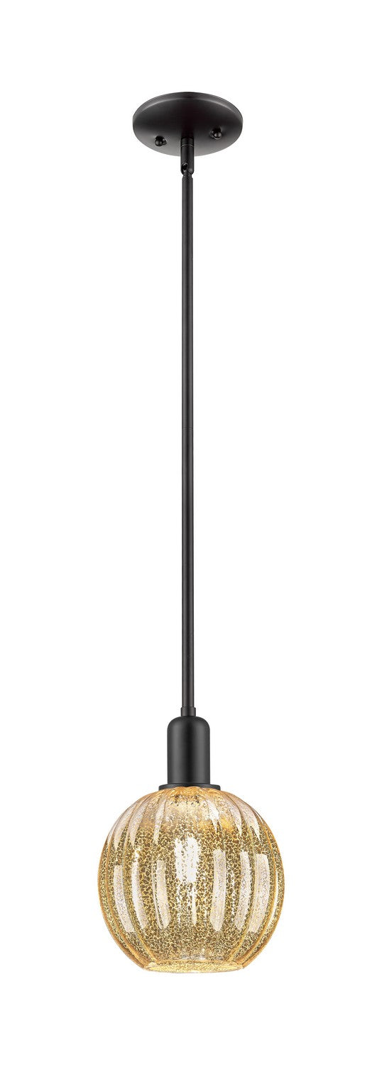 Innovations 716-1P-BK-G458-7ME One Light Pendant, Matte Black