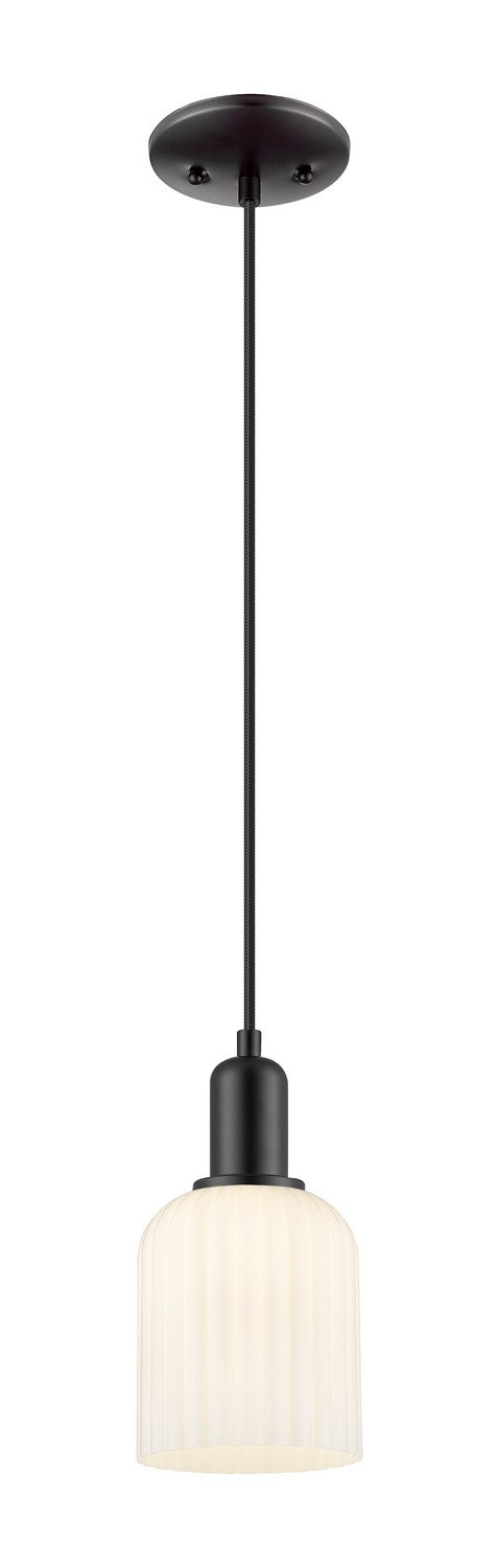 Innovations 716-1P-BK-G559-5GWH One Light Pendant, Matte Black