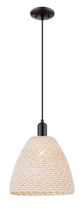 Innovations 716-1P-BK-NBD-12-NAT One Light Pendant, Matte Black