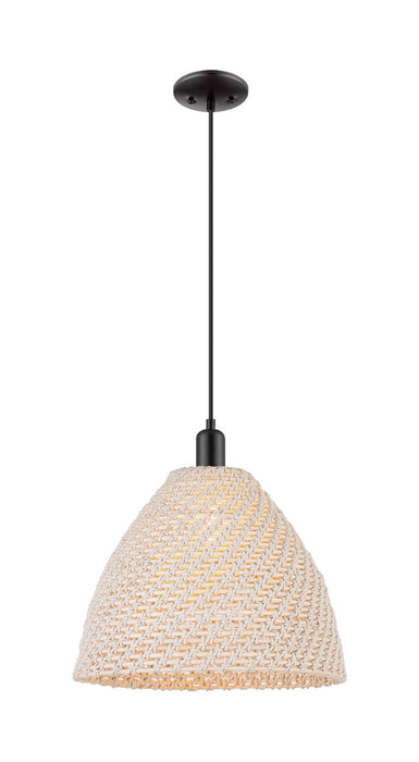 Innovations 716-1P-BK-NBD-16-NAT One Light Pendant, Matte Black