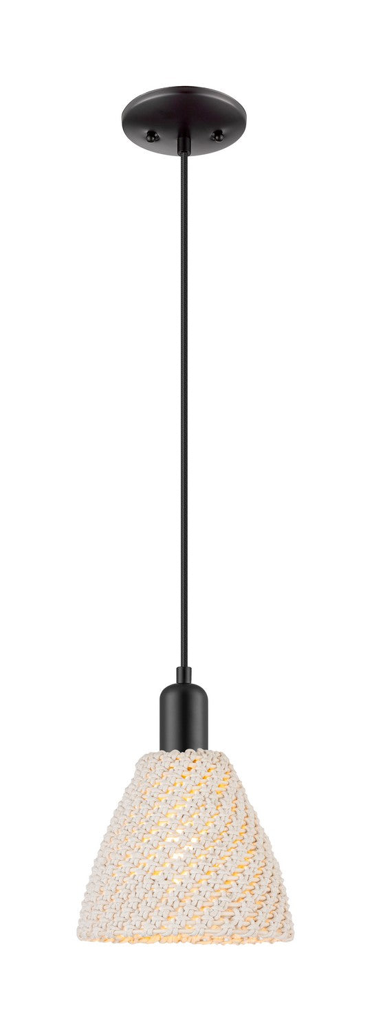 Innovations 716-1P-BK-NBD-75-NAT One Light Pendant, Matte Black