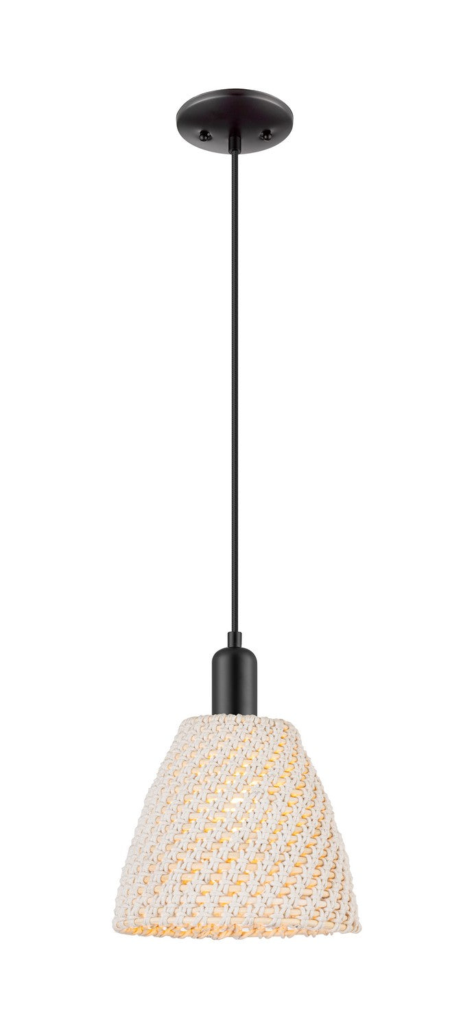Innovations 716-1P-BK-NBD-9-NAT One Light Pendant, Matte Black