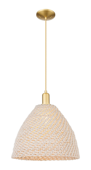 Innovations 716-1P-SG-NBD-16-NAT One Light Pendant, Satin Gold