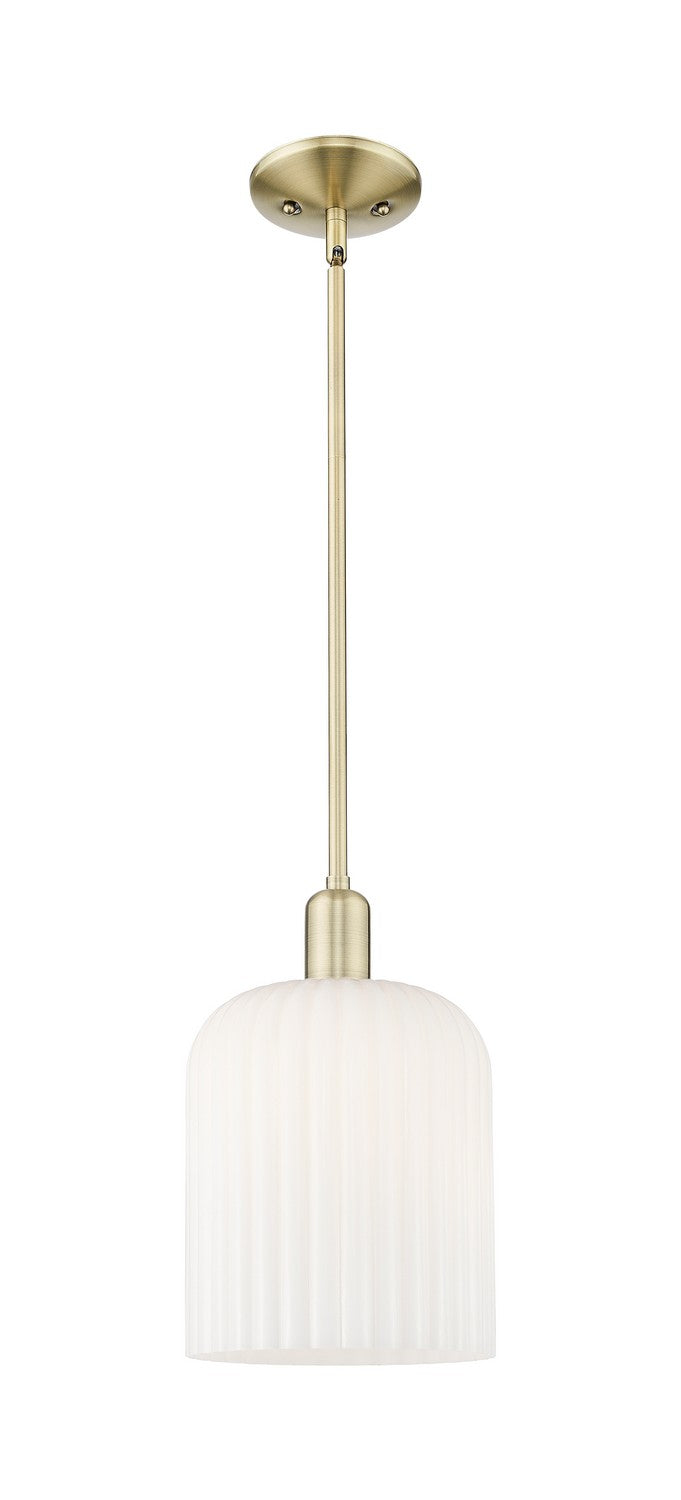 Innovations 716-1S-AB-G559-8GWH One Light Pendant, Antique Brass