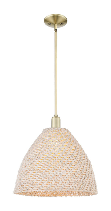 Innovations 716-1S-AB-NBD-16-NAT One Light Pendant, Antique Brass