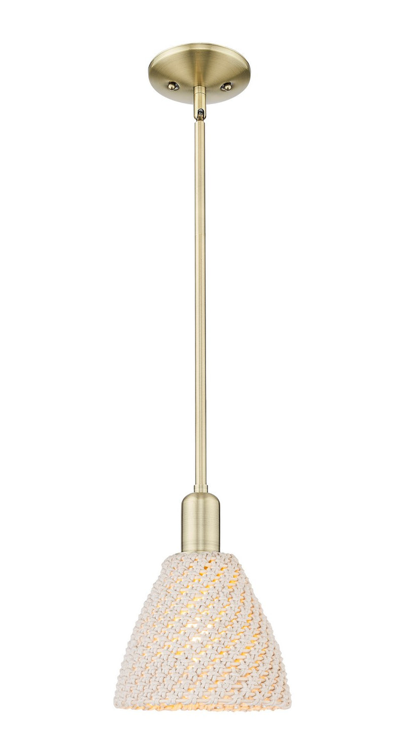Innovations 716-1S-AB-NBD-75-NAT One Light Pendant, Antique Brass