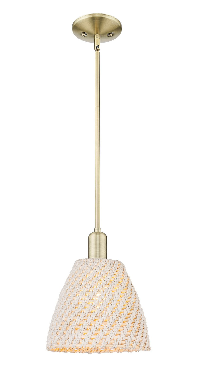 Innovations 716-1S-AB-NBD-9-NAT One Light Pendant, Antique Brass