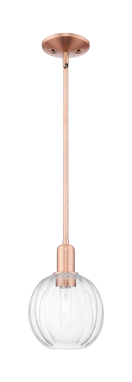 Innovations 716-1S-AC-G458-7CL One Light Pendant, Antique Copper
