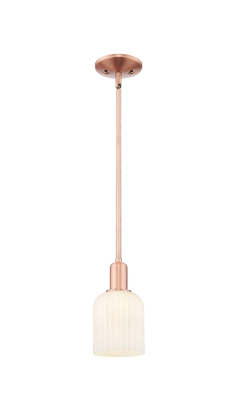 Innovations 716-1S-AC-G559-5GWH One Light Pendant, Antique Copper