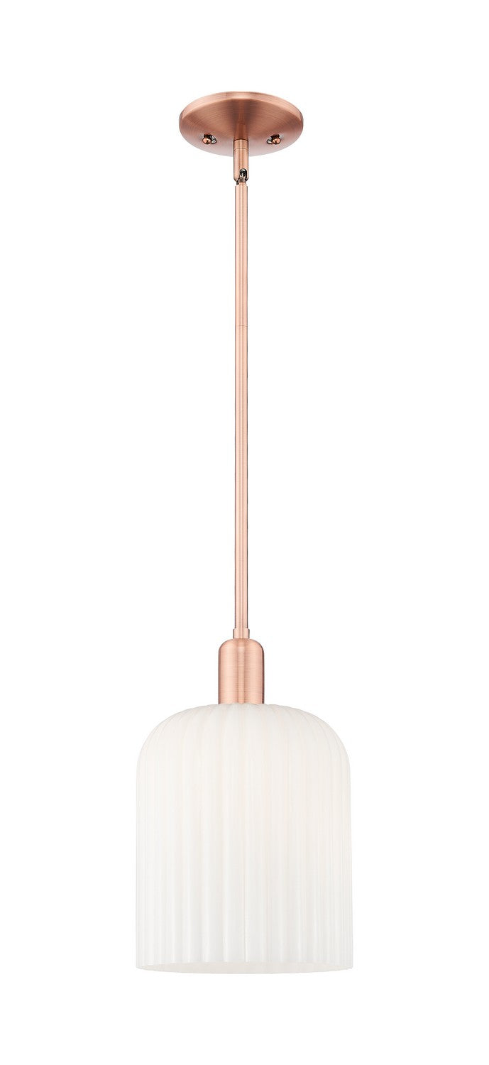 Innovations 716-1S-AC-G559-8GWH One Light Pendant, Antique Copper