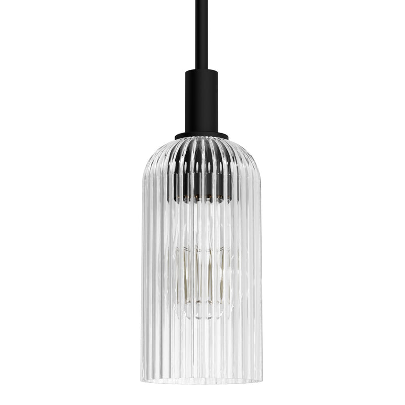Hunter 13235 One Light Pendant, Matte Black