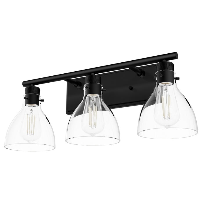 Hunter 48053 Three Light Bathroom Vanity, Matte Black