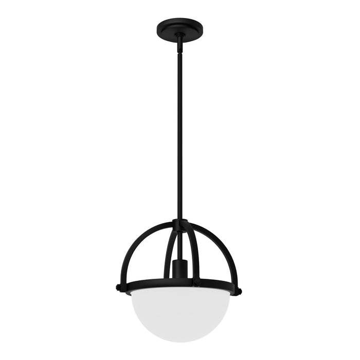 Hunter 48054 One Light Pendant, Matte Black