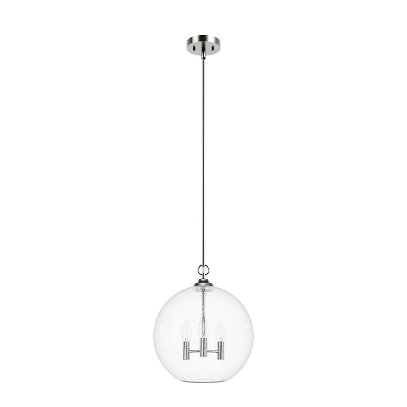 Hunter 48061 Three Light Pendant, Brushed Nickel