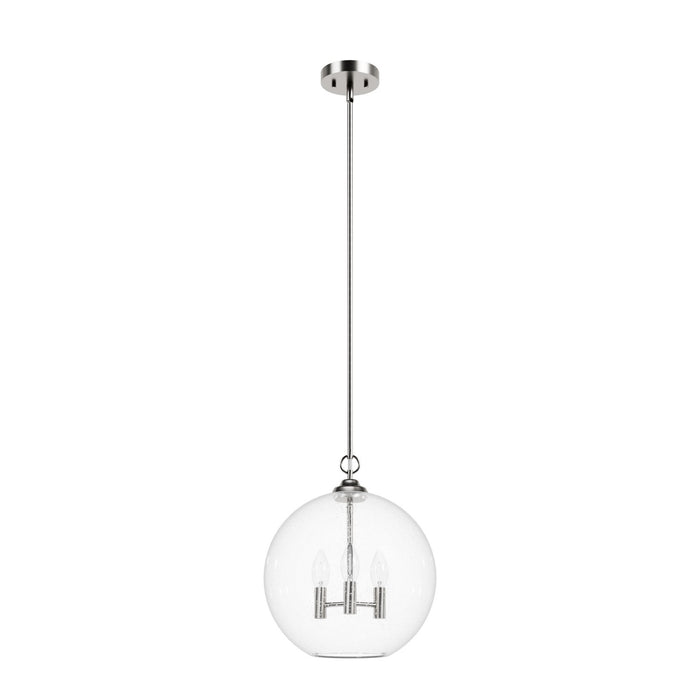 Hunter 48061 Three Light Pendant, Brushed Nickel