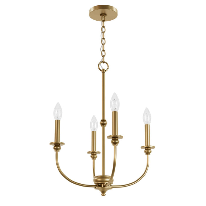 Hunter 48067 Four Light Chandelier, Luxe Gold