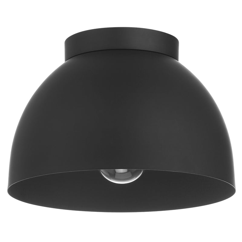 Hunter 48132 One Light Flush Mount, Matte Black