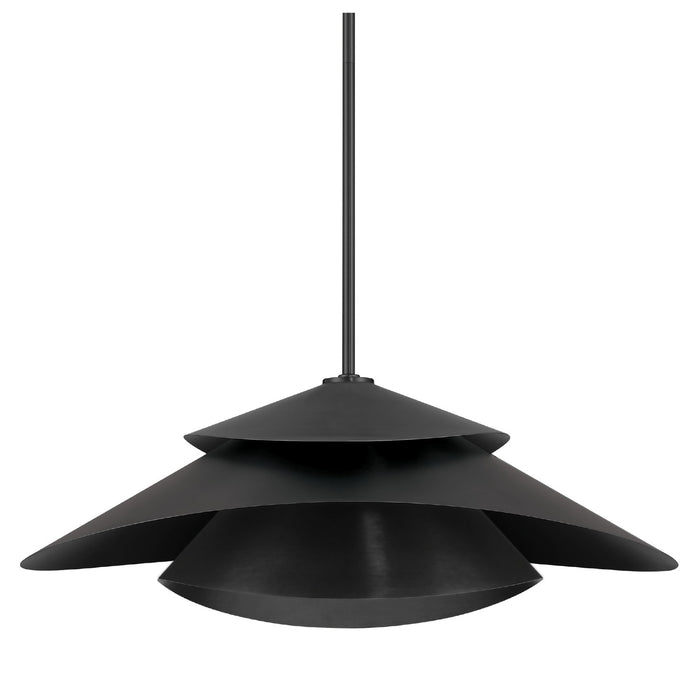 Hunter 48155 One Light Pendant, Matte Black