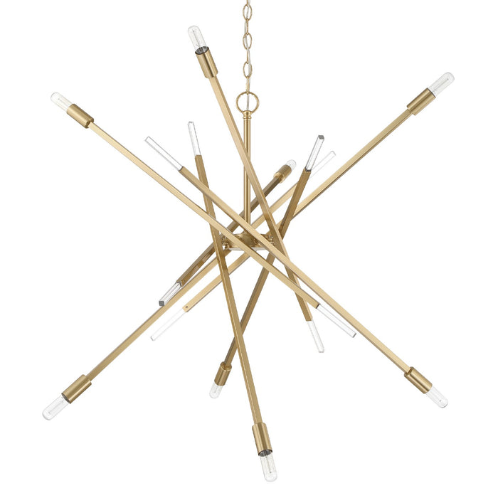 Hunter 48180 Eight Light Chandelier, Alturas Gold