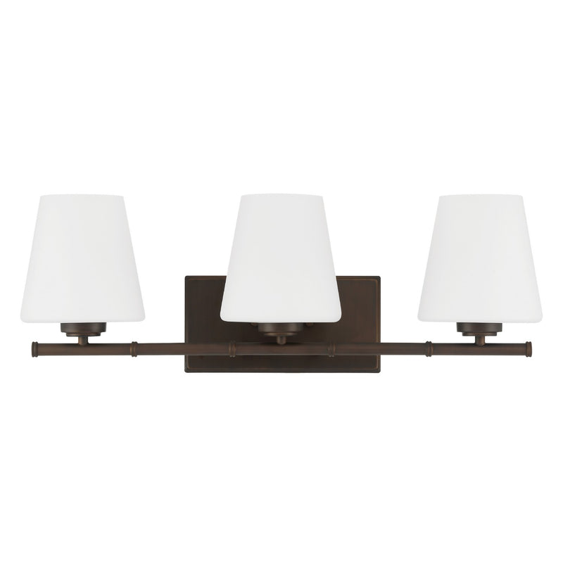 Hunter 48116 Three Light Bathroom Vanity, Matte Bronze