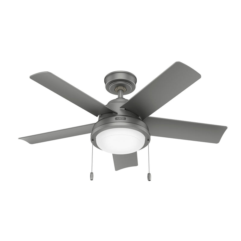 Hunter 51440 44" Ceiling Fan, Matte Silver