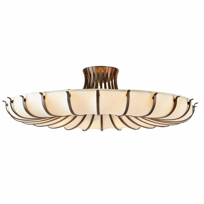 Arteriors DFC11 Ten Light Flush Mount, Ivory/English Bronze