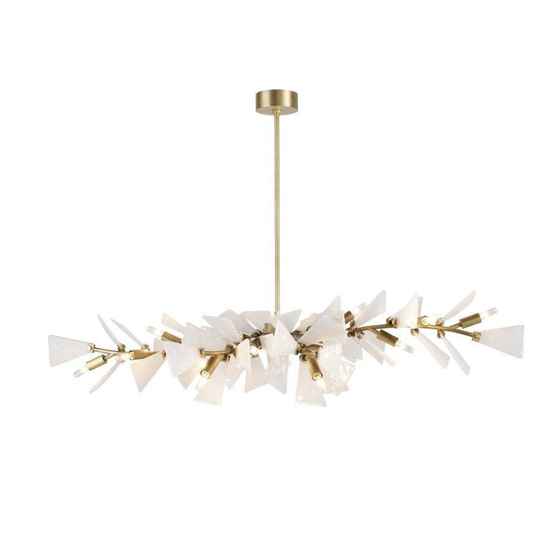 Arteriors DLC25 12 Light Chandelier, Clear Seedy/Antique Brass