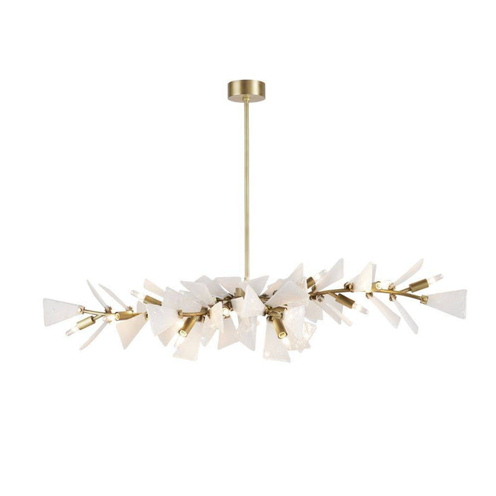 Arteriors DLC25 12 Light Chandelier, Clear Seedy/Antique Brass