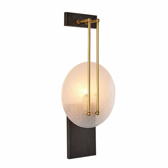 Arteriors DWC30 One Light Wall Sconce, Clear Seedy/Antique Brass/Bronze