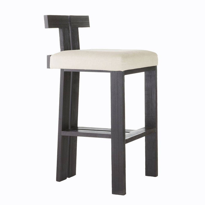 Arteriors FSI14 Bar Stool, Natural/Ebony/Antique Brass