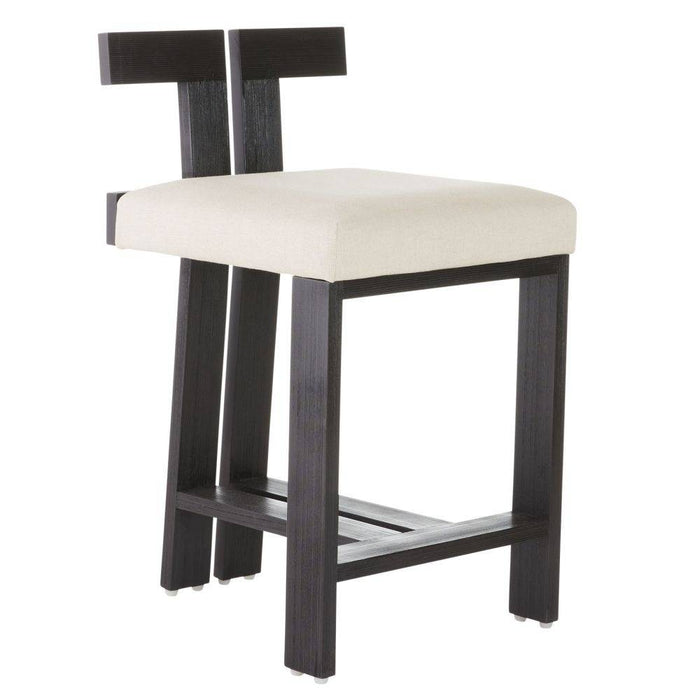 Arteriors FSI15 Counter Stool, Natural/Ebony/Antique Brass