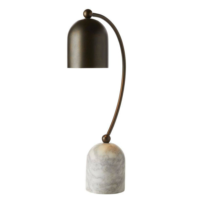 Arteriors PTC34 One Light Desk Lamp, English Bronze/Gray Flower
