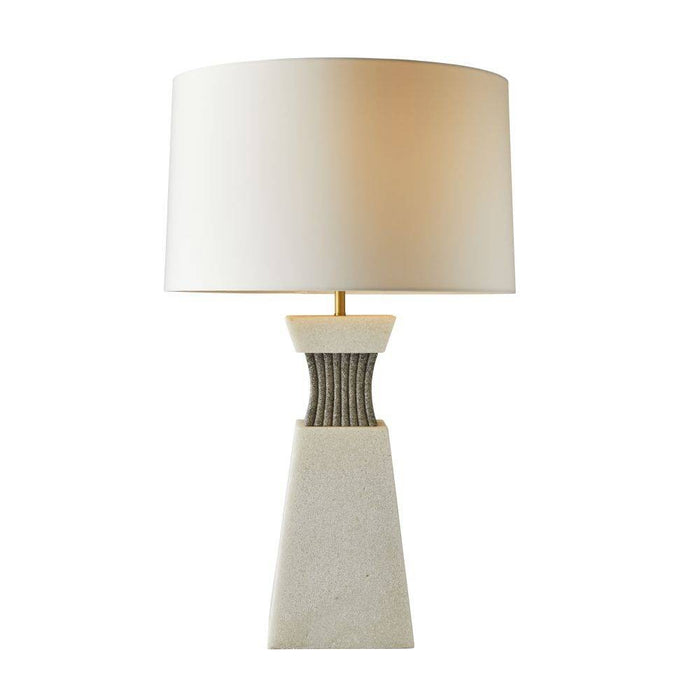 Arteriors PTC47-SH050 One Light Table Lamp, Ivory/Graphite/Antique Brass/Off-White/Off-White