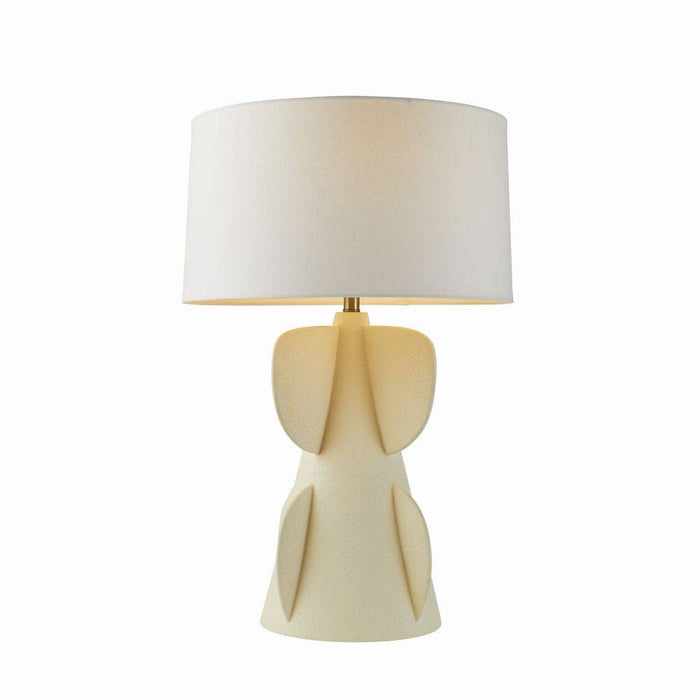 Arteriors PTE08-486 One Light Table Lamp, Antique Brass/White/White