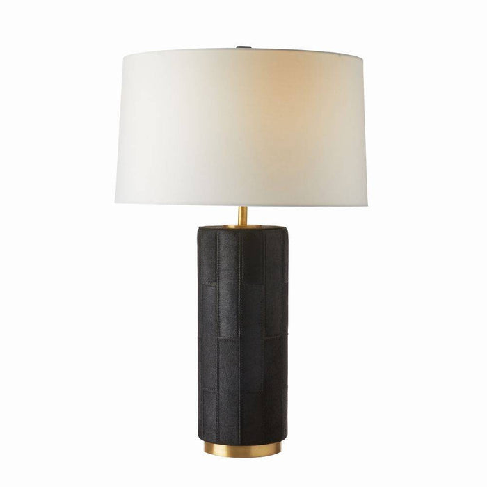 Arteriors PTI10-894 One Light Table Lamp, Black/Antique Brass/Off-White/Off-White