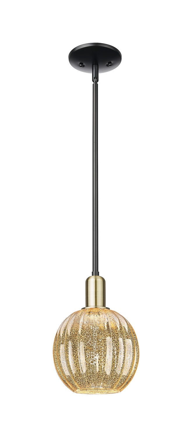 Innovations 716-1S-BAB-G458-7ME One Light Pendant, Black Antique Brass