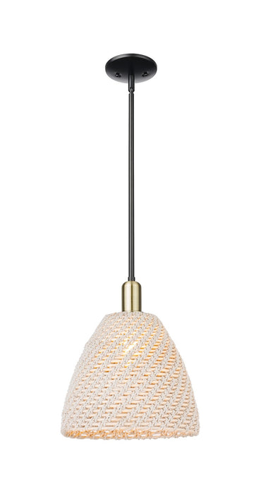 Innovations 716-1S-BAB-NBD-12-NAT One Light Pendant, Black Antique Brass