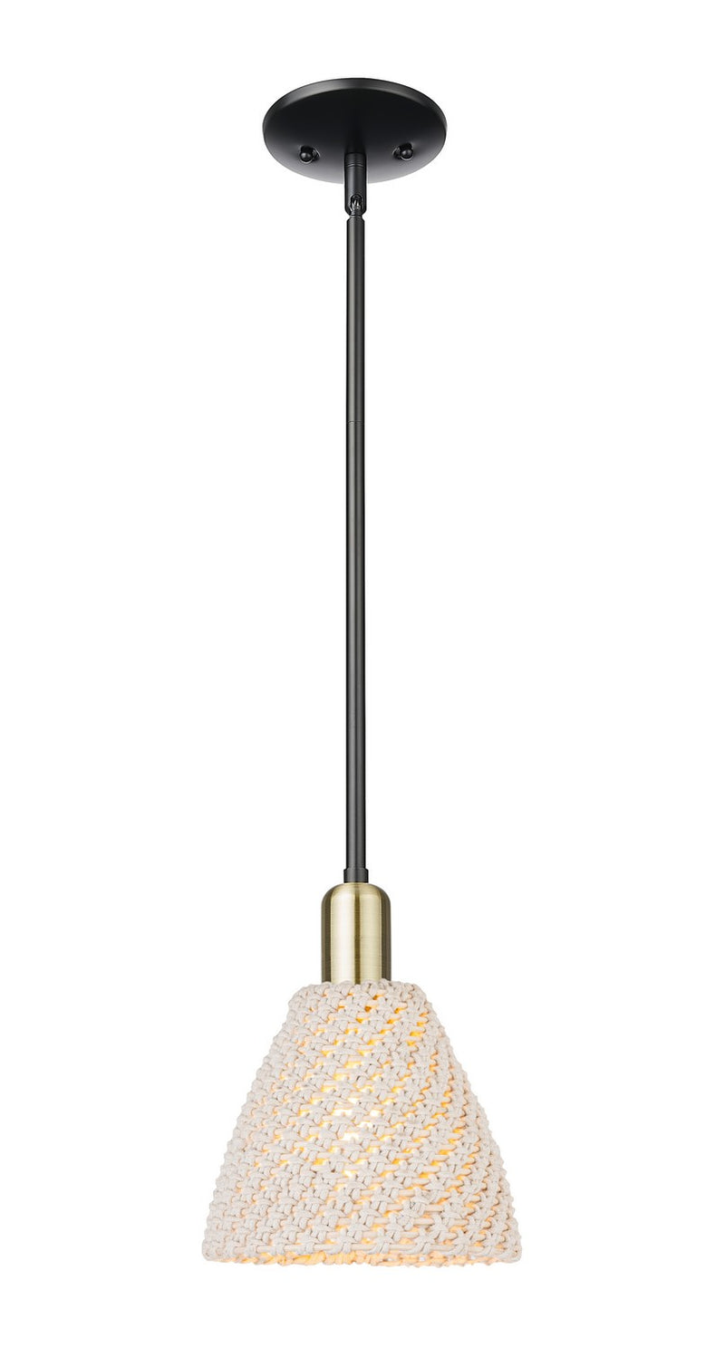 Innovations 716-1S-BAB-NBD-75-NAT One Light Pendant, Black Antique Brass